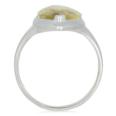 BUY STERLING SILVER NATURAL LEMON TOPAZ GEMSTONE BIG STONE RING